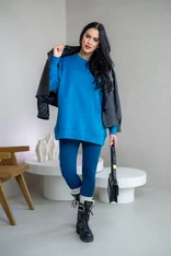 PREDĹŽENÁ OVERSIZE MIKINA “ARIANNA” - HLADKÁ