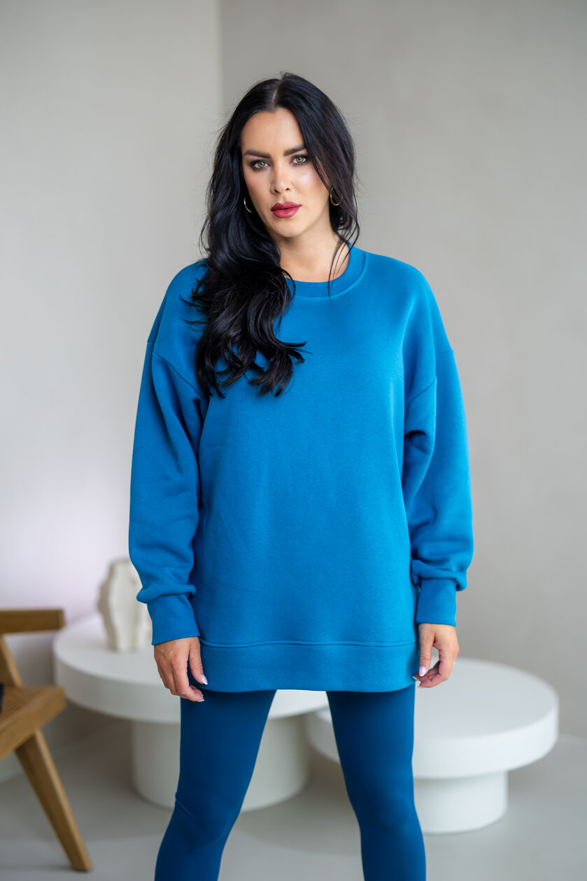 PREDĹŽENÁ OVERSIZE MIKINA “ARIANNA” - HLADKÁ