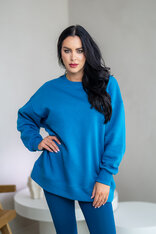 PREDĹŽENÁ OVERSIZE MIKINA “ARIANNA” - HLADKÁ