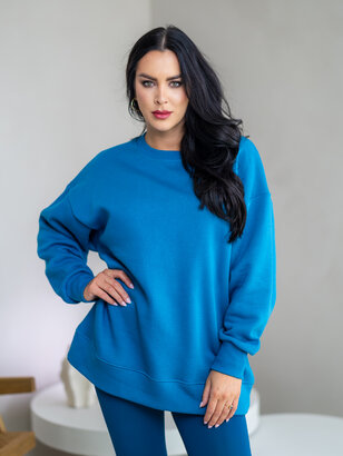 PREDĹŽENÁ OVERSIZE MIKINA “ARIANNA” - HLADKÁ