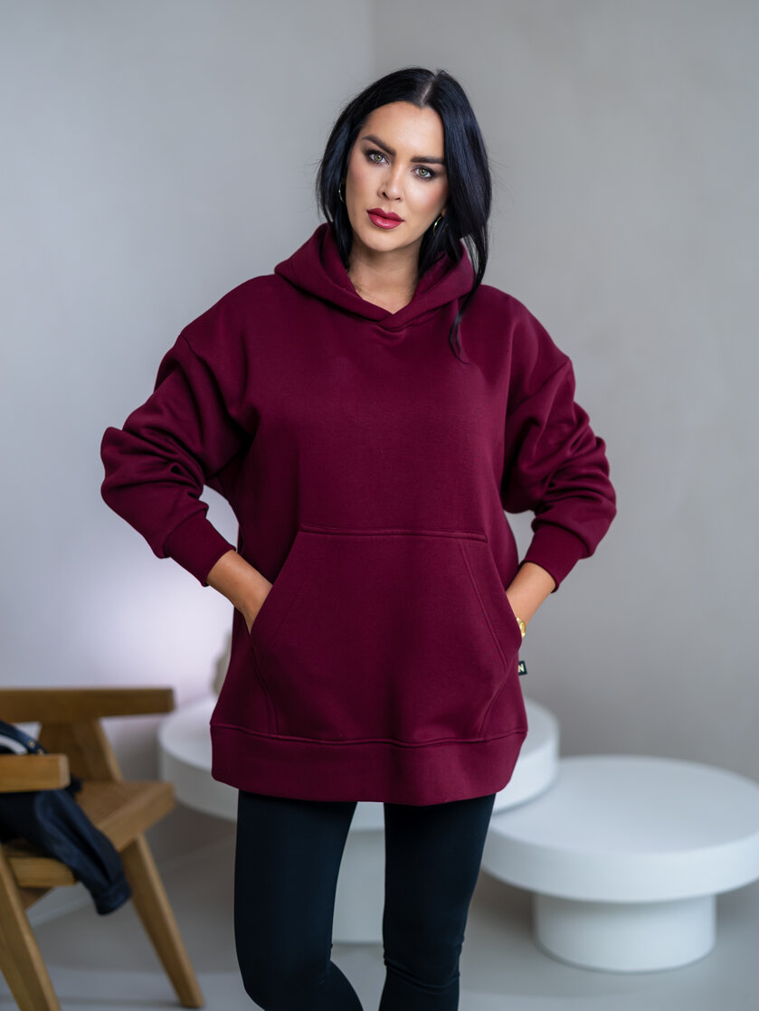 PREDĹŽENÁ OVERSIZE MIKINA “ARIANNA” - S VRECKOM A KAPUCŇOU
