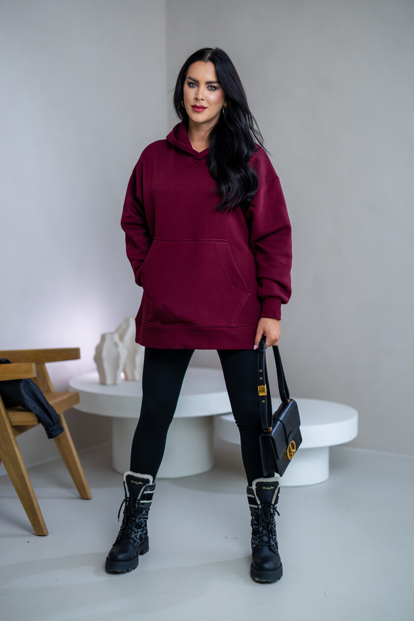 PREDĹŽENÁ OVERSIZE MIKINA “ARIANNA” - S VRECKOM A KAPUCŇOU