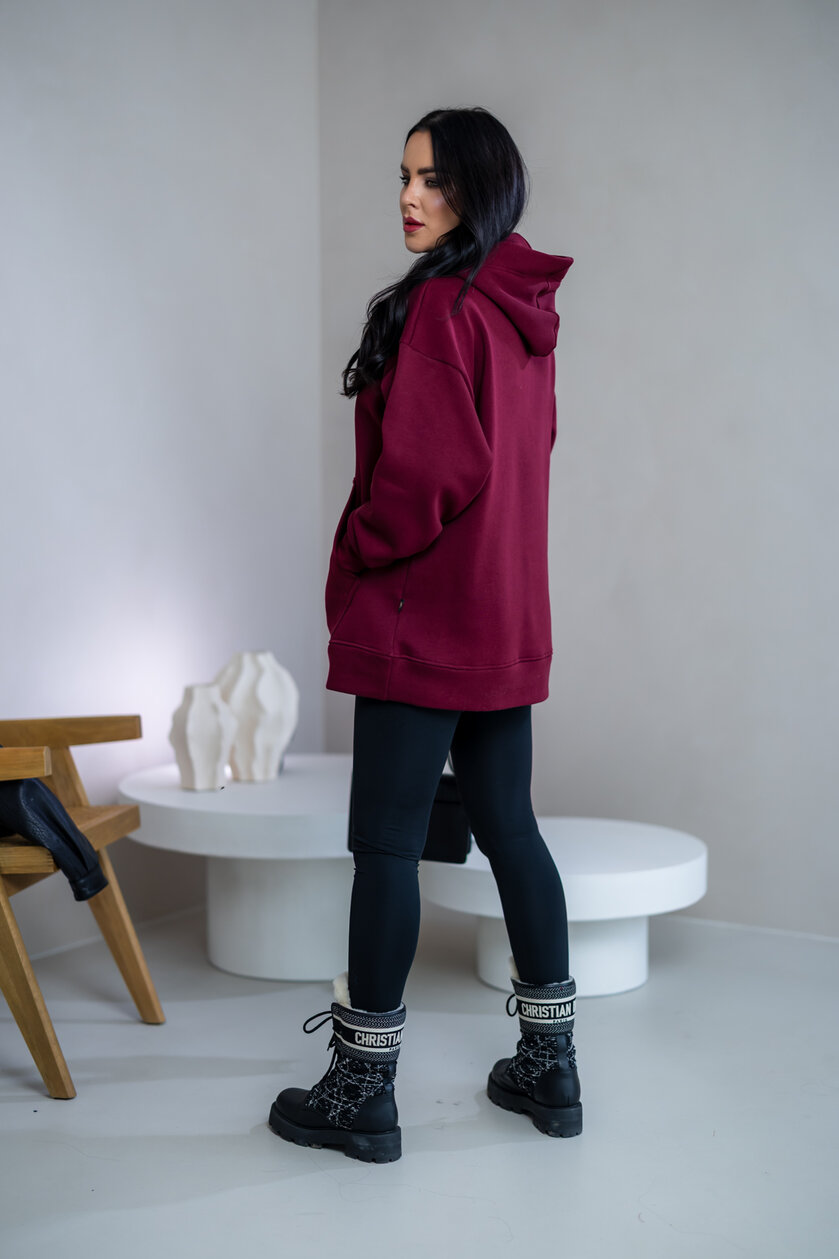 PREDĹŽENÁ OVERSIZE MIKINA “ARIANNA” - S VRECKOM A KAPUCŇOU