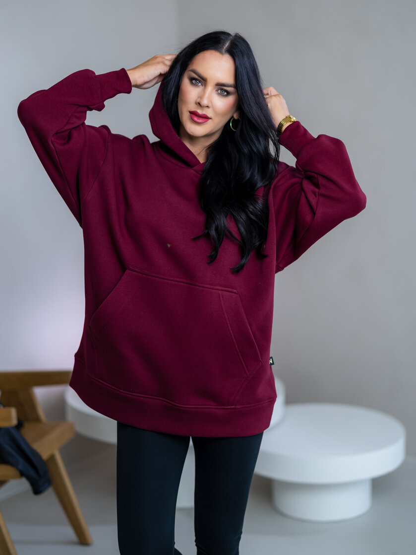 PREDĹŽENÁ OVERSIZE MIKINA “ARIANNA” - S VRECKOM A KAPUCŇOU