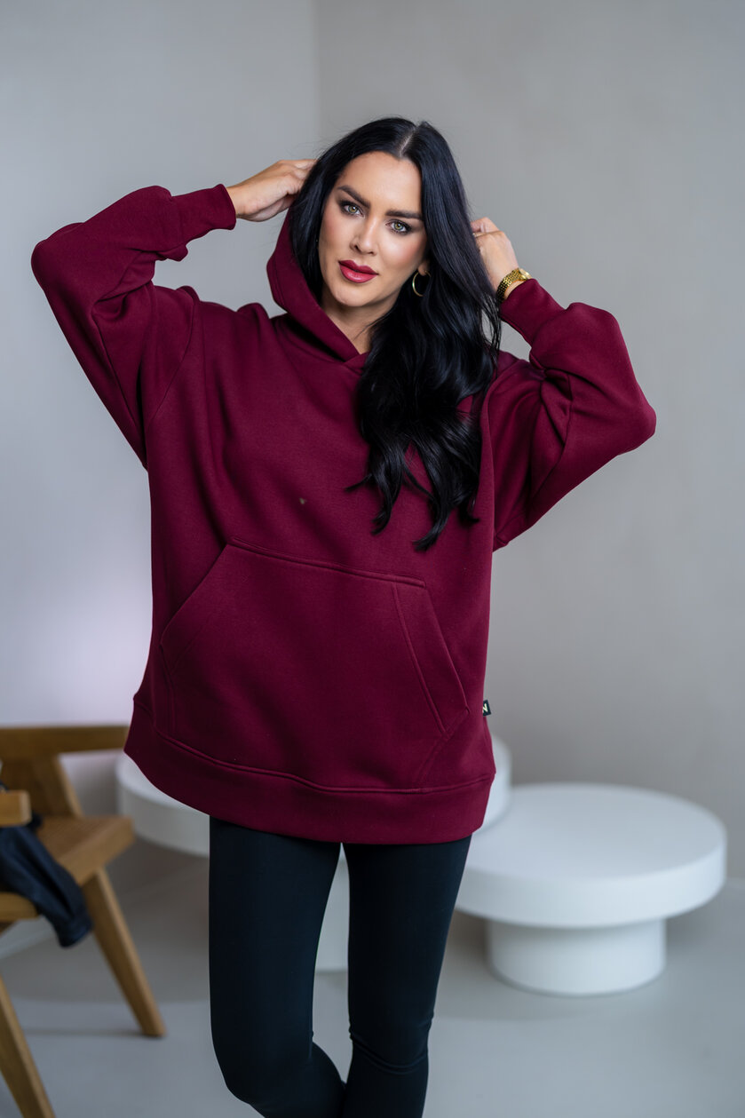 PREDĹŽENÁ OVERSIZE MIKINA “ARIANNA” - S VRECKOM A KAPUCŇOU