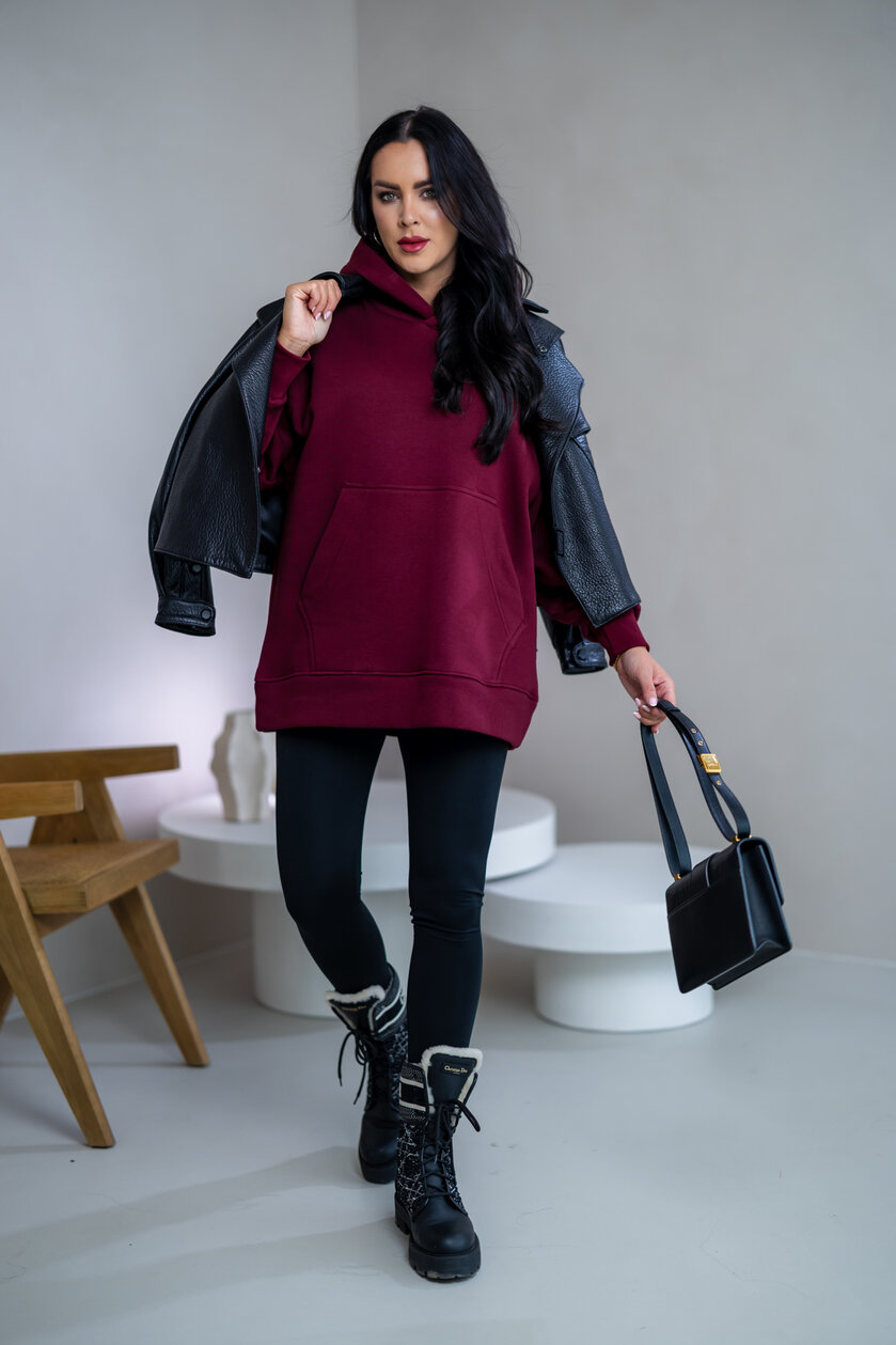 PREDĹŽENÁ OVERSIZE MIKINA “ARIANNA” - S VRECKOM A KAPUCŇOU