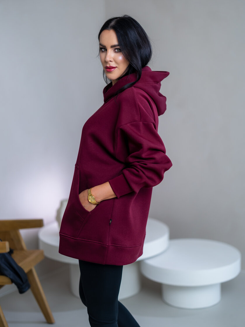 PREDĹŽENÁ OVERSIZE MIKINA “ARIANNA” - S VRECKOM A KAPUCŇOU