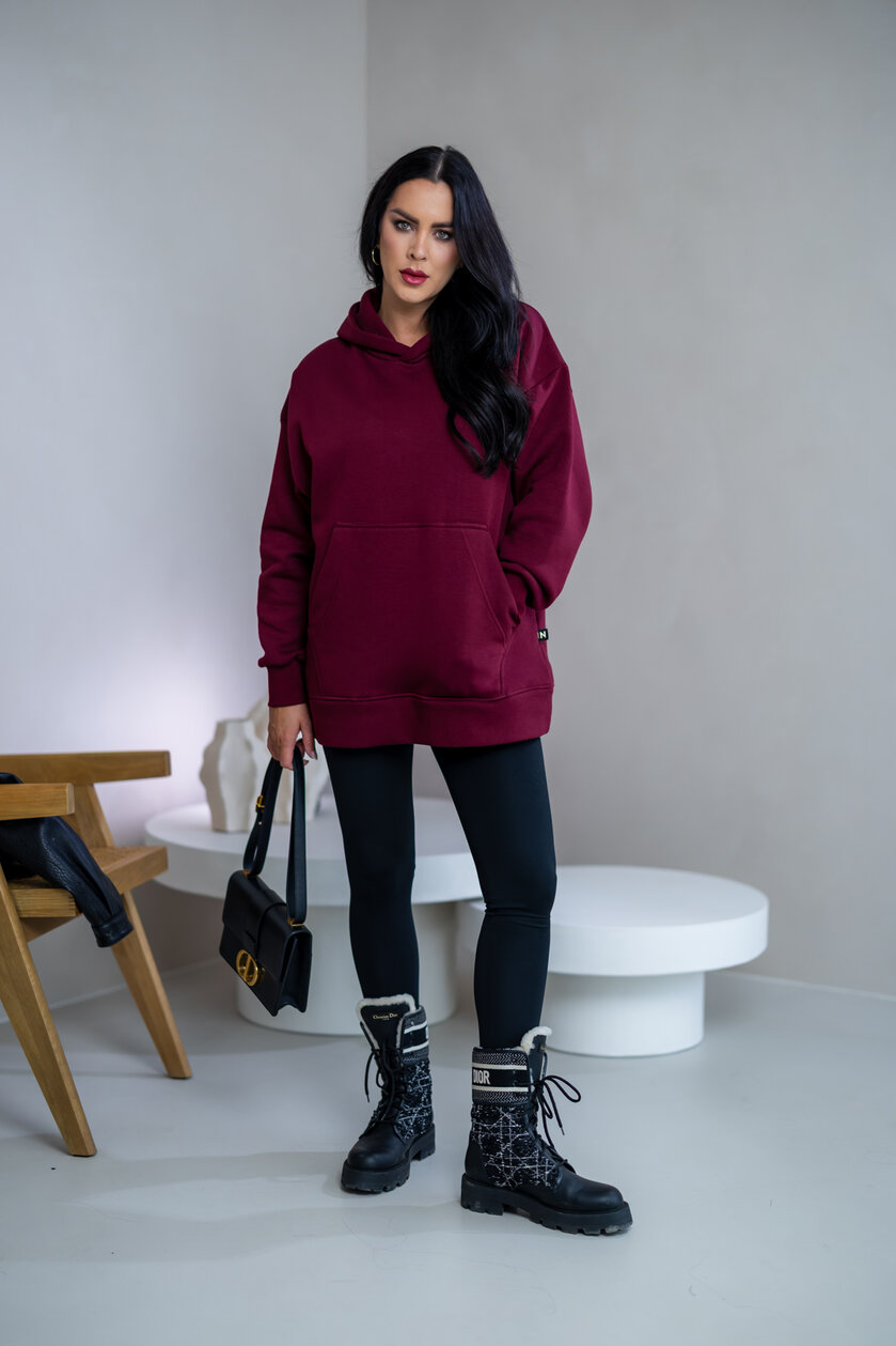 PREDĹŽENÁ OVERSIZE MIKINA “ARIANNA” - S VRECKOM A KAPUCŇOU