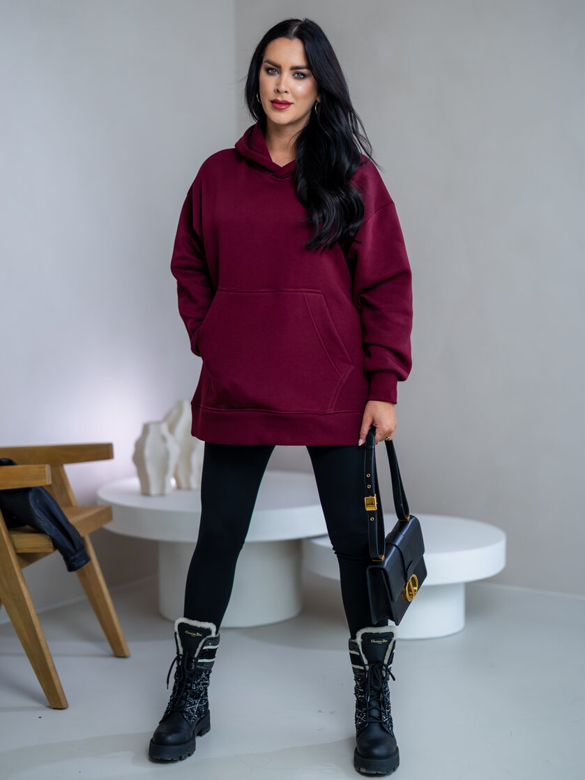 PREDĹŽENÁ OVERSIZE MIKINA “ARIANNA” - S VRECKOM A KAPUCŇOU
