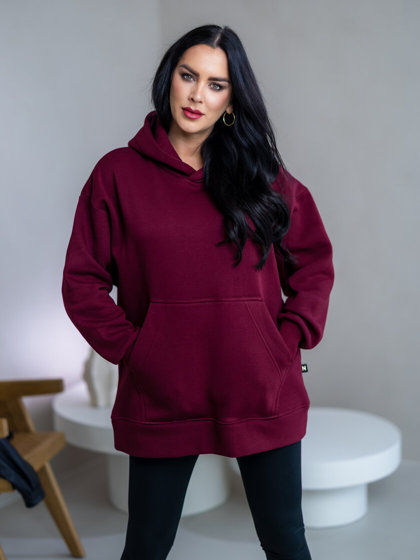 PREDĹŽENÁ OVERSIZE MIKINA “ARIANNA” - S VRECKOM A KAPUCŇOU