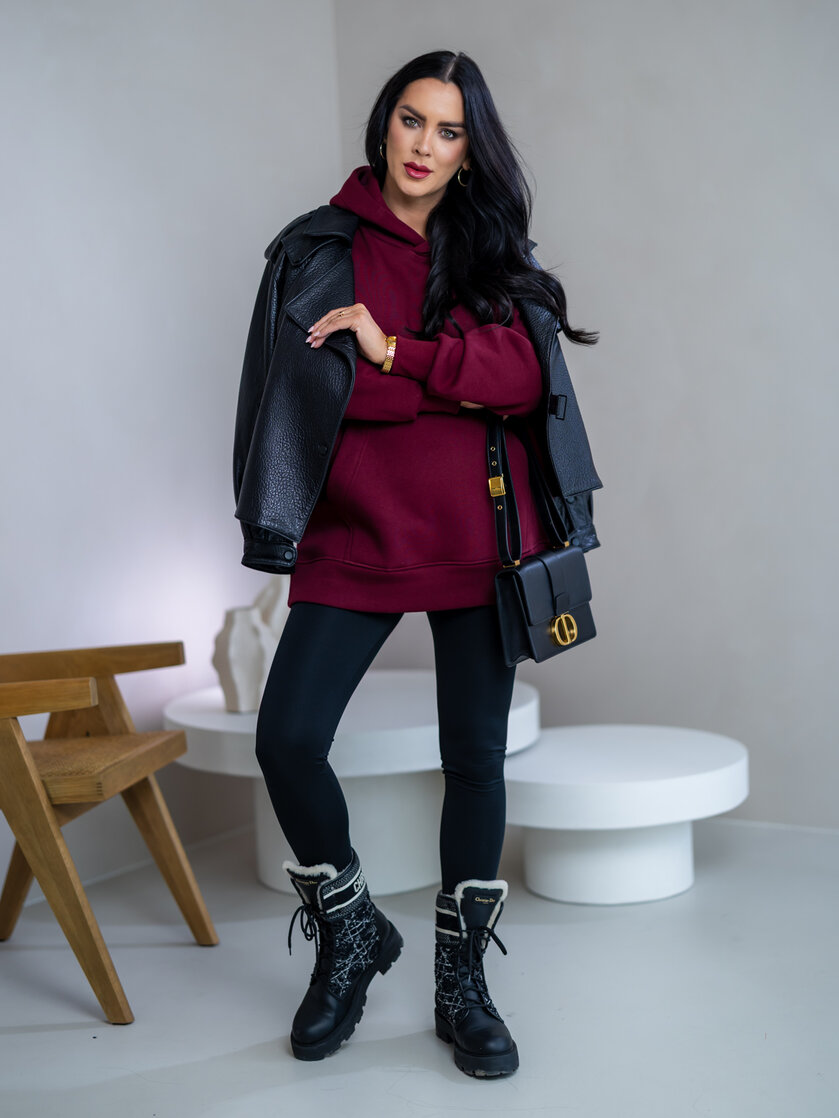 PREDĹŽENÁ OVERSIZE MIKINA “ARIANNA” - S VRECKOM A KAPUCŇOU
