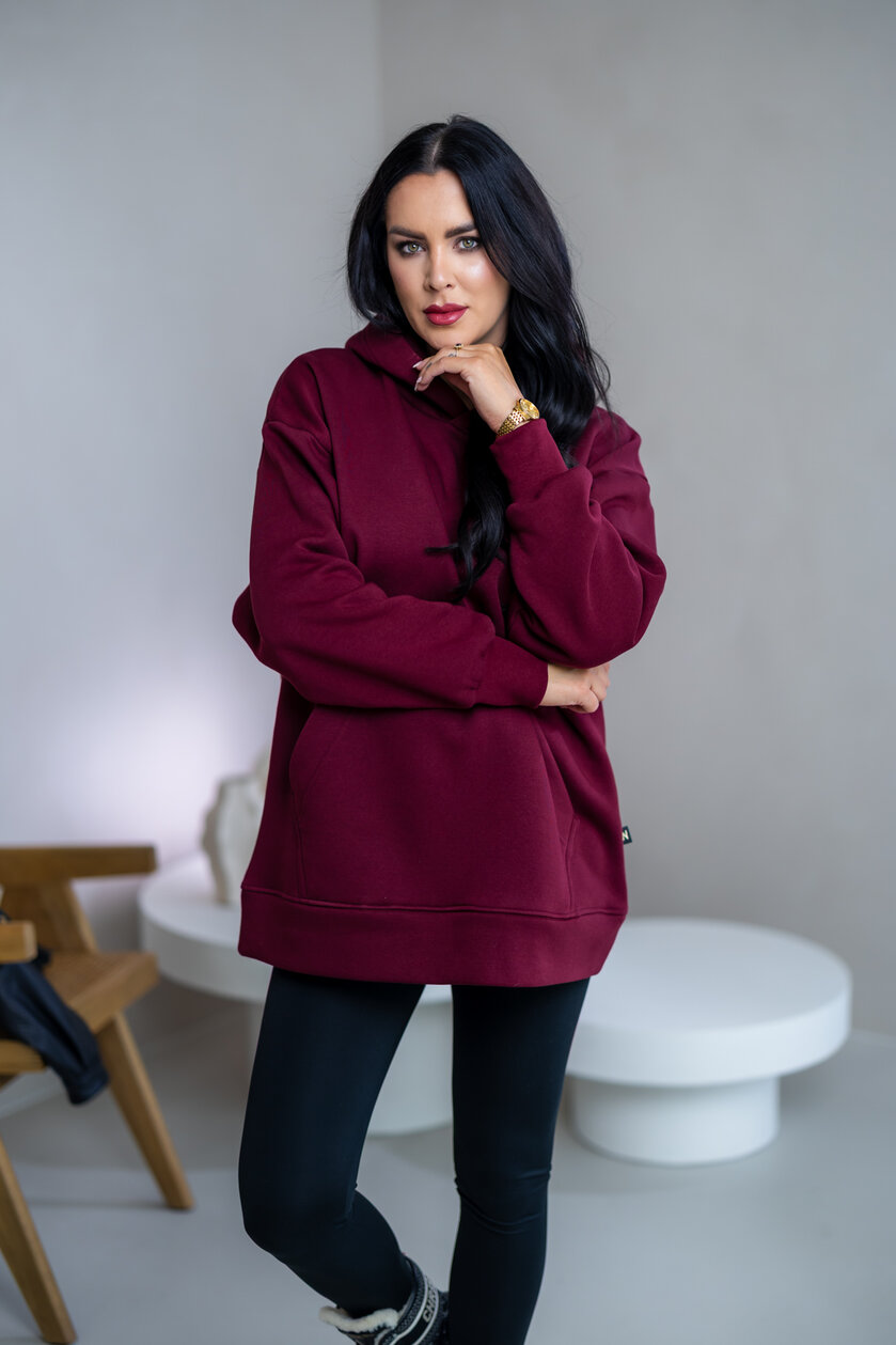 PREDĹŽENÁ OVERSIZE MIKINA “ARIANNA” - S VRECKOM A KAPUCŇOU