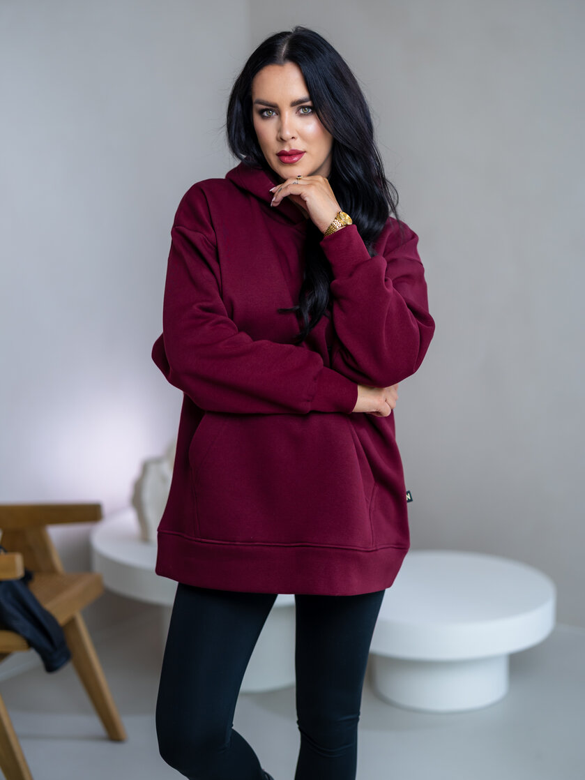 PREDĹŽENÁ OVERSIZE MIKINA “ARIANNA” - S VRECKOM A KAPUCŇOU