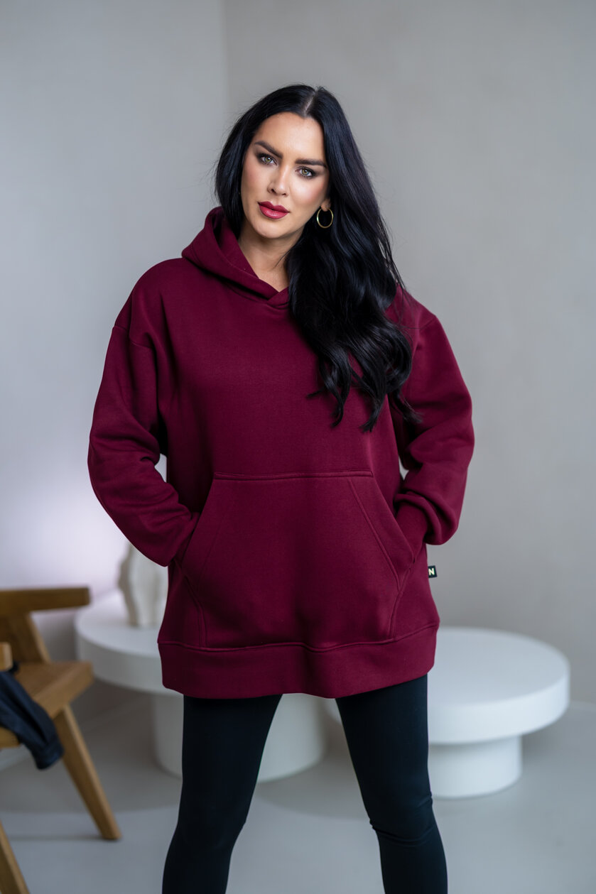 PREDĹŽENÁ OVERSIZE MIKINA “ARIANNA” - S VRECKOM A KAPUCŇOU