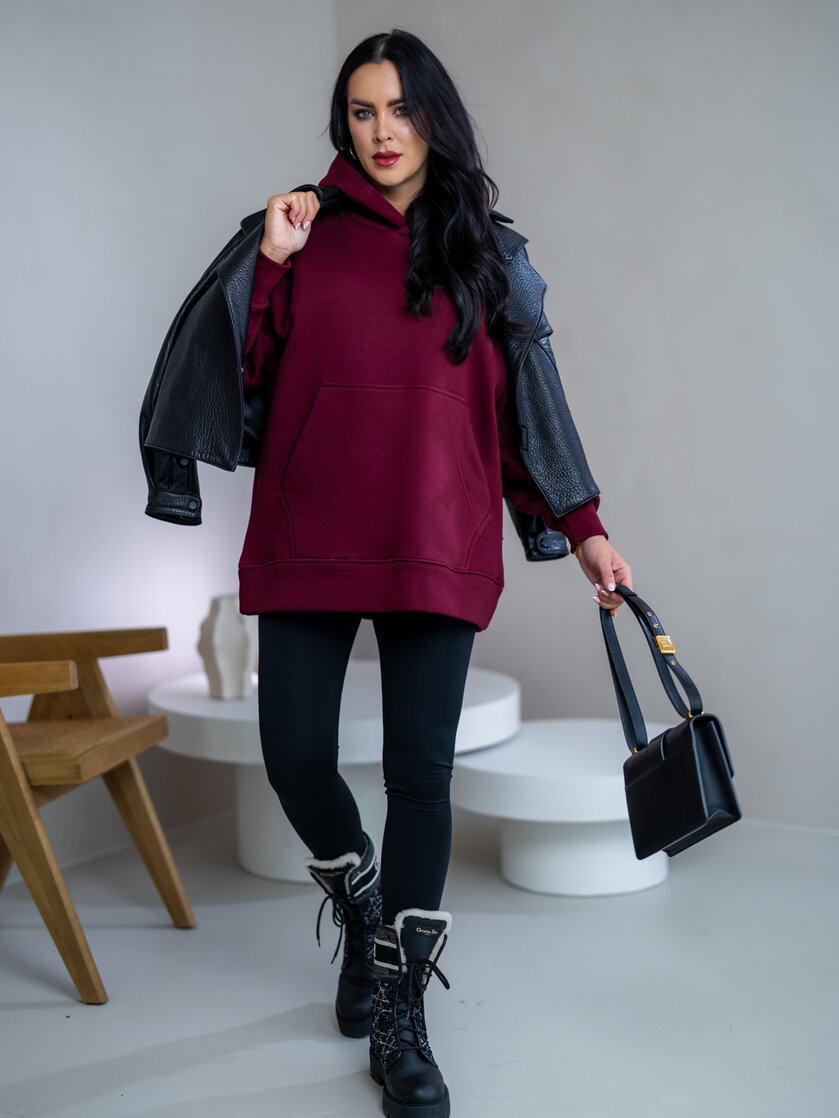 PREDĹŽENÁ OVERSIZE MIKINA “ARIANNA” - S VRECKOM A KAPUCŇOU
