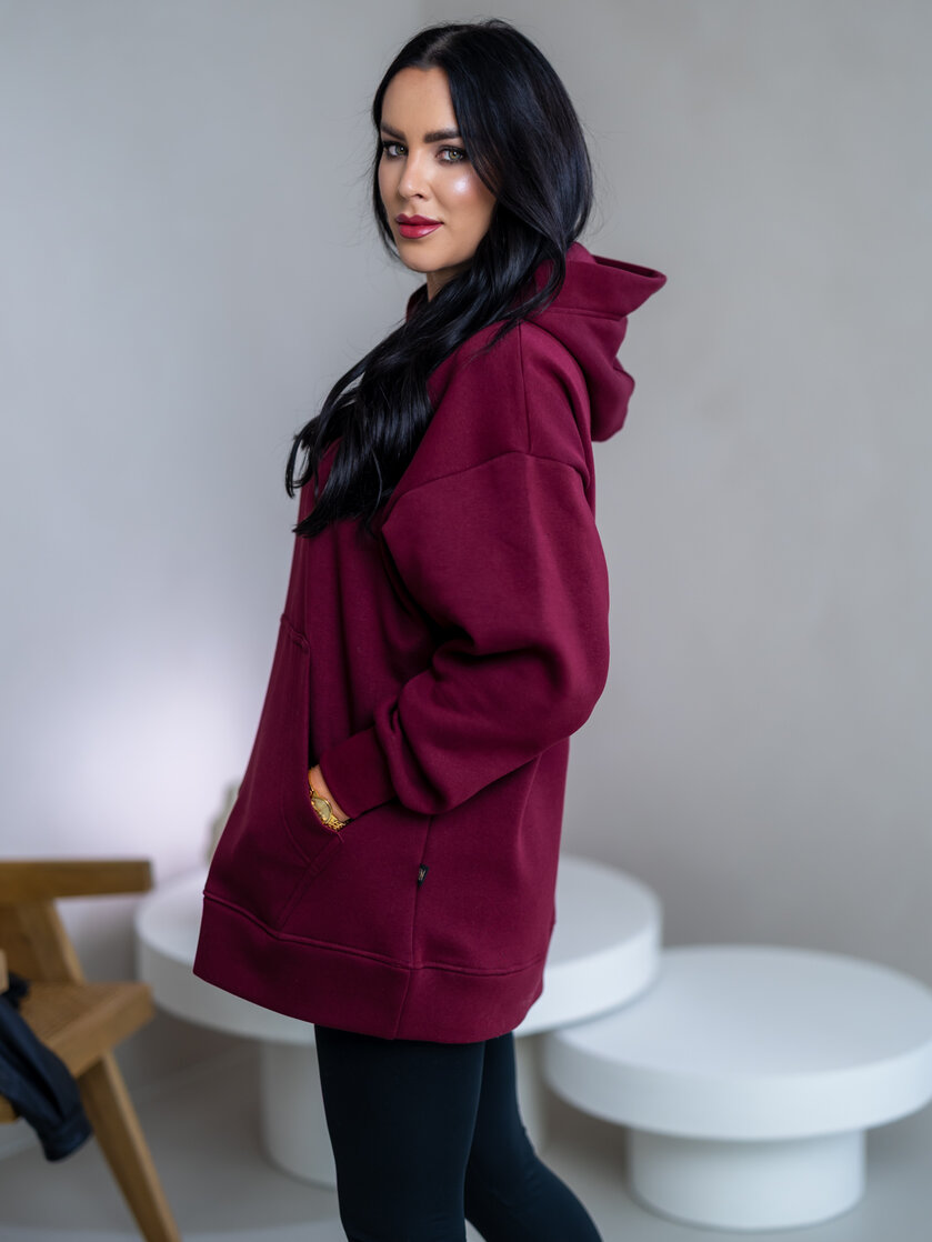 PREDĹŽENÁ OVERSIZE MIKINA “ARIANNA” - S VRECKOM A KAPUCŇOU