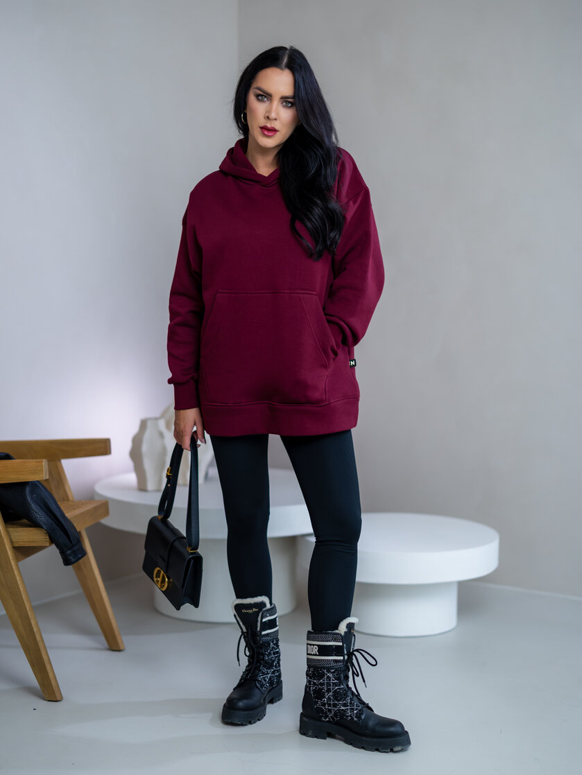 PREDĹŽENÁ OVERSIZE MIKINA “ARIANNA” - S VRECKOM A KAPUCŇOU