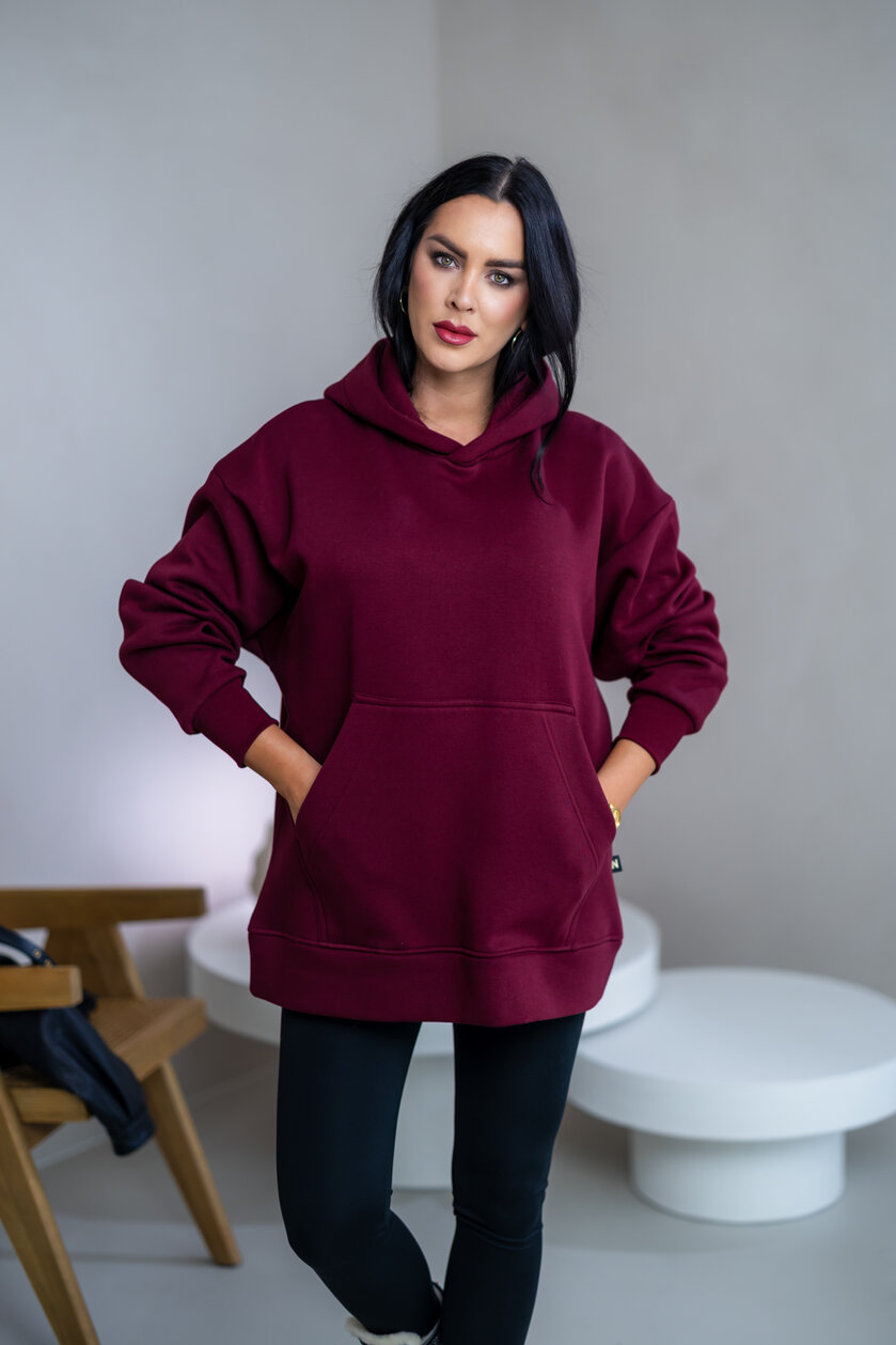 PREDĹŽENÁ OVERSIZE MIKINA “ARIANNA” - S VRECKOM A KAPUCŇOU