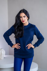 PREDĹŽENÁ ZÁKLADNÁ MIKINA “BIANCA” - HLADKÁ