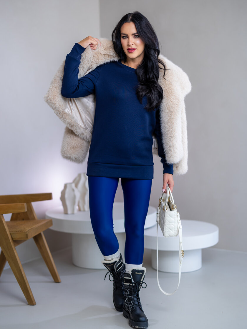 PREDĹŽENÁ ZÁKLADNÁ MIKINA “BIANCA” - HLADKÁ