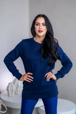 PREDĹŽENÁ ZÁKLADNÁ MIKINA “BIANCA” - HLADKÁ