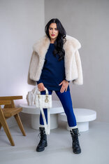 PREDĹŽENÁ ZÁKLADNÁ MIKINA “BIANCA” - HLADKÁ