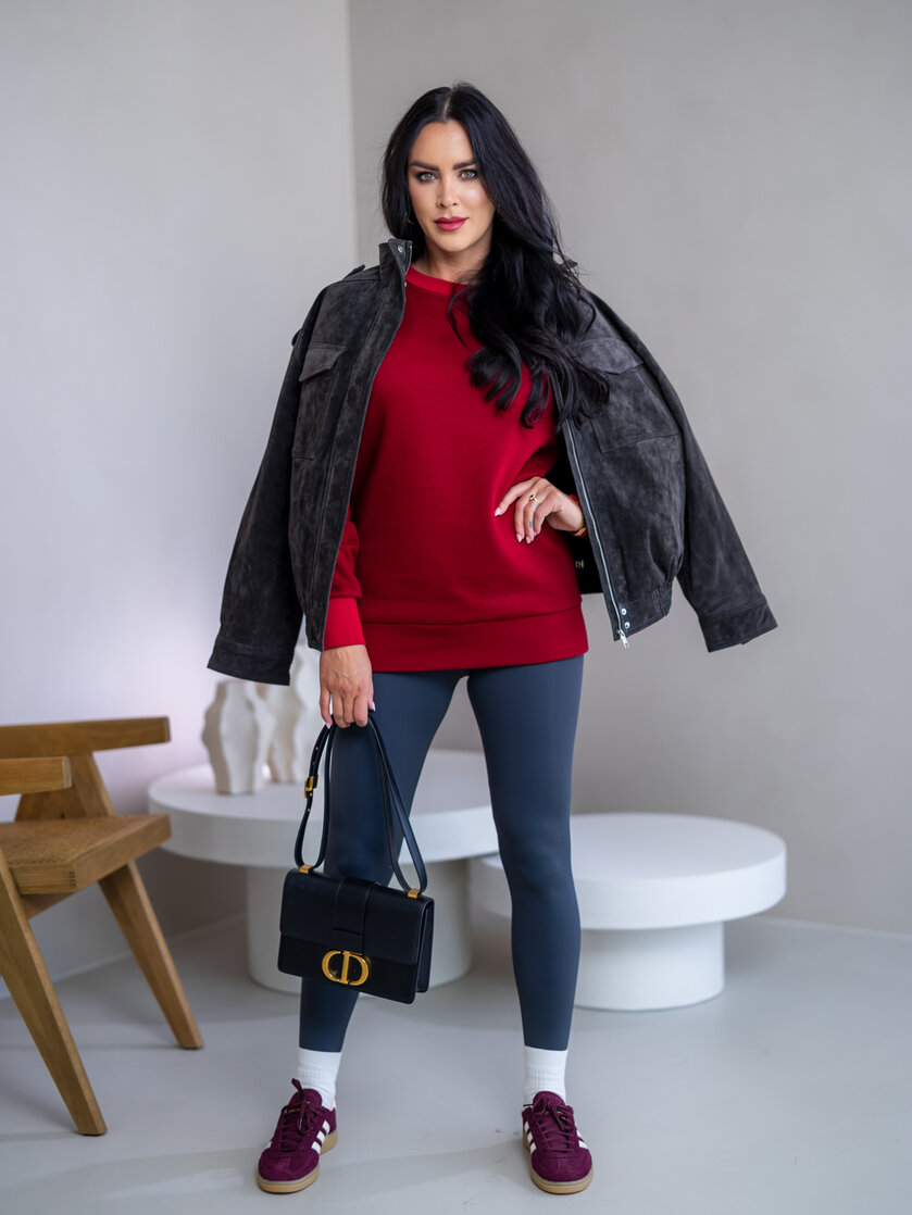 PREDĹŽENÁ ZÁKLADNÁ MIKINA “BIANCA” - HLADKÁ