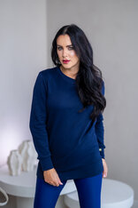 PREDĹŽENÁ ZÁKLADNÁ MIKINA “BIANCA” - HLADKÁ