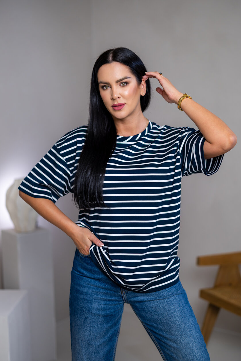 PREDĹŽENÉ TRIČKO “MELANIE” HLADKÉ - PÁSIK