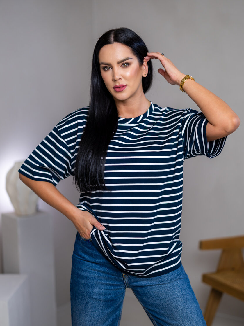 PREDĹŽENÉ TRIČKO “MELANIE” HLADKÉ - PÁSIK