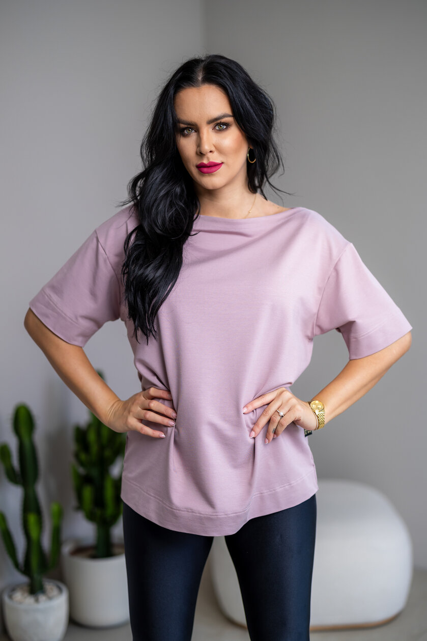 PREDĹŽENÉ TRIČKO “MELANIE” S LODIČKOVÝM VÝSTRIHOM - BAMBOO