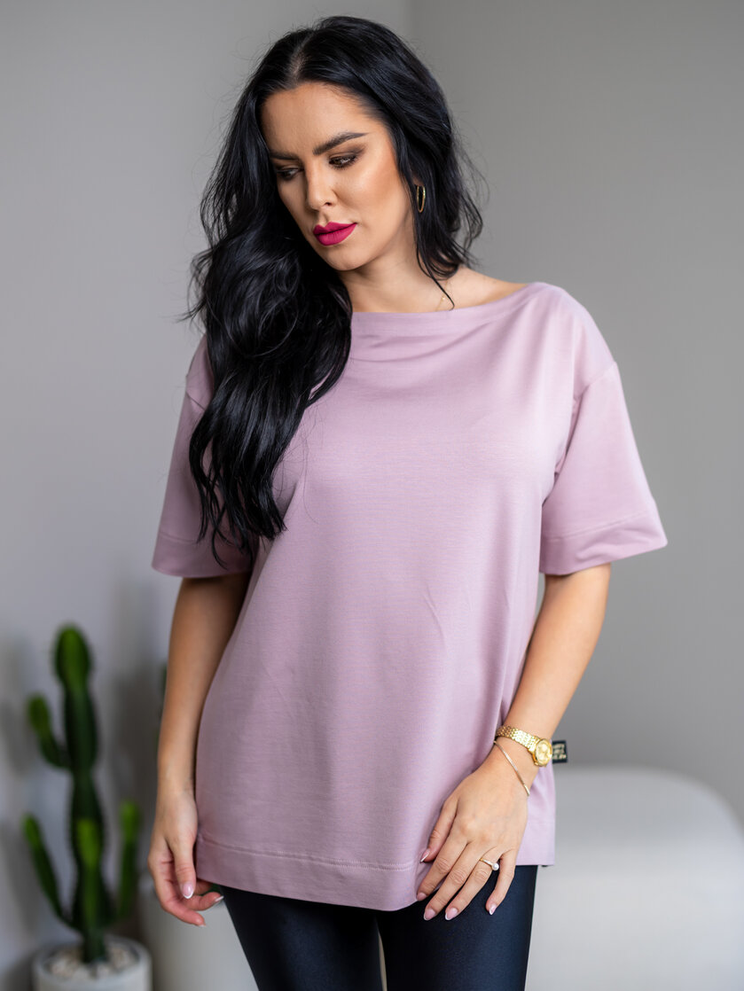 PREDĹŽENÉ TRIČKO “MELANIE” S LODIČKOVÝM VÝSTRIHOM - BAMBOO
