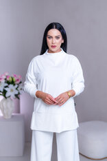 PREDĹŽENÝ TOP “JODIE” S RÁRPORKAMI - RUKÁVY DO PATENTU