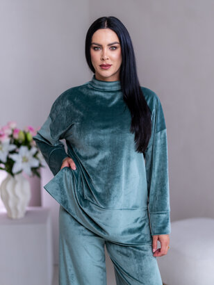 PREDĹŽENÝ TOP “JODIE” S RÁRPORKAMI - ŠIROKÉ RUKÁVY