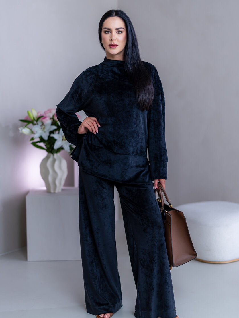 PREDĹŽENÝ TOP “JODIE” S RÁRPORKAMI - ŠIROKÉ RUKÁVY