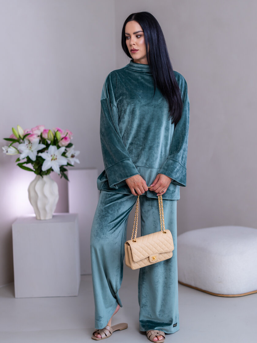 PREDĹŽENÝ TOP “JODIE” S RÁRPORKAMI - ŠIROKÉ RUKÁVY