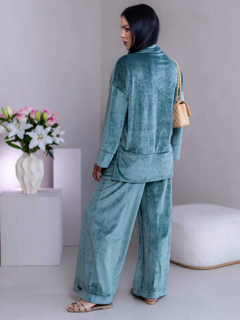 PREDĹŽENÝ TOP “JODIE” S RÁRPORKAMI - ŠIROKÉ RUKÁVY