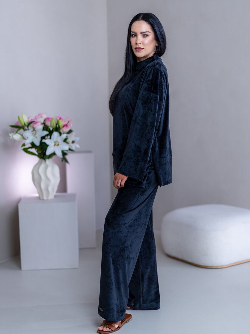 PREDĹŽENÝ TOP “JODIE” S RÁRPORKAMI - ŠIROKÉ RUKÁVY