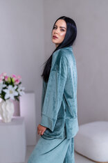 PREDĹŽENÝ TOP “JODIE” S RÁRPORKAMI - ŠIROKÉ RUKÁVY