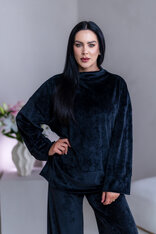 PREDĹŽENÝ TOP “JODIE” S RÁRPORKAMI - ŠIROKÉ RUKÁVY