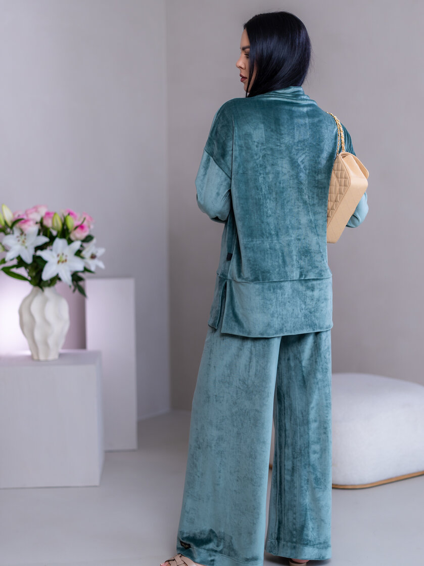 PREDĹŽENÝ TOP “JODIE” S RÁRPORKAMI - ŠIROKÉ RUKÁVY