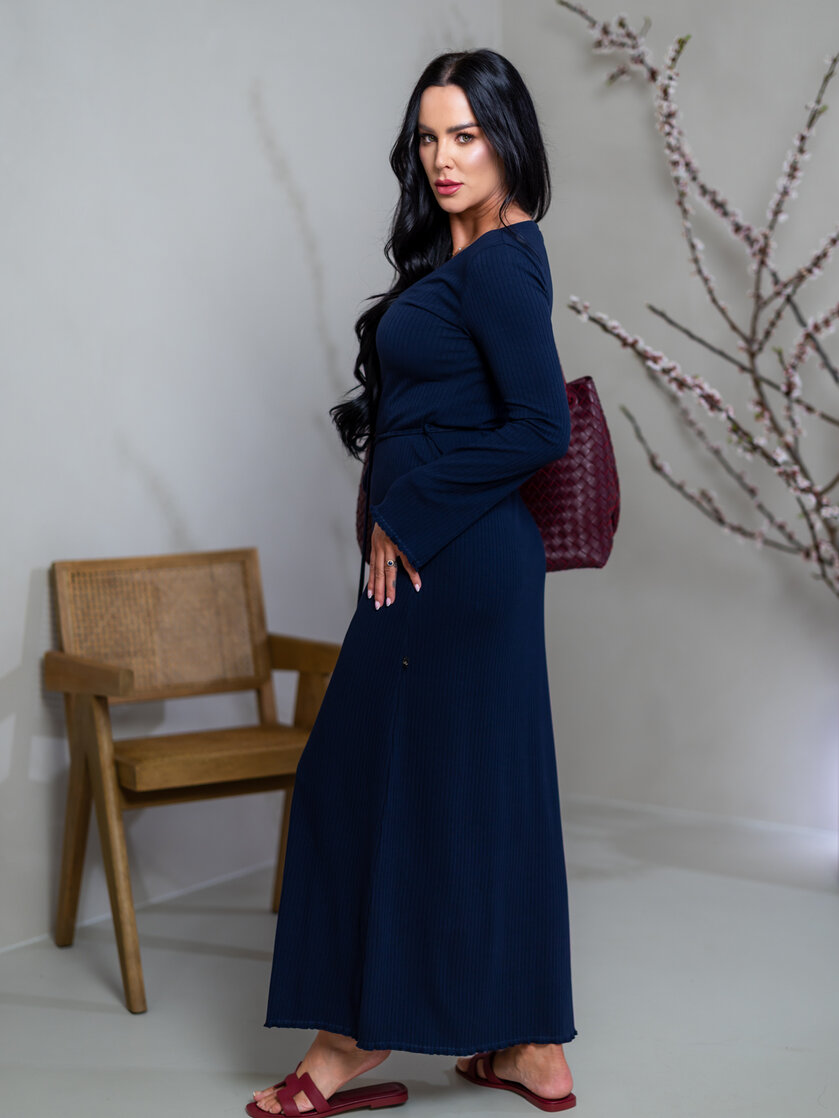 ŠATY “CELINE” S VIAZAČKOU - VÉČKOVÝ VÝSTRIH