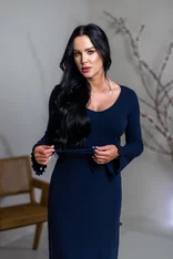 ŠATY “CELINE” S VIAZAČKOU - VÉČKOVÝ VÝSTRIH ŠATY “CELINE” S VIAZAČKOU - VÉČKOVÝ VÝSTRIH