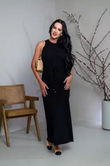 ŠATY “CELINE” S VIAZAČKOU - VYKROJENÉ TIELKO
