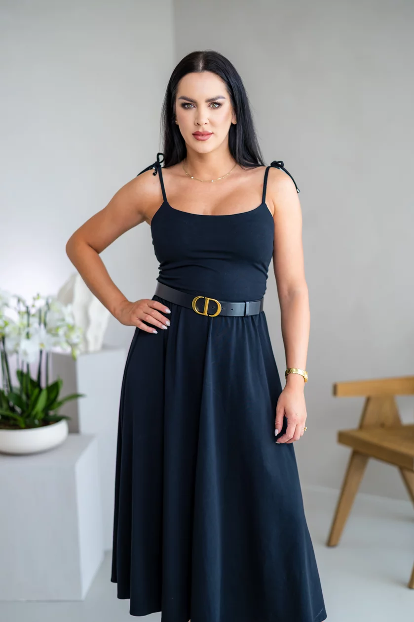 ŠATY “NINA” NA UVÄZOVACIE RAMIENKA