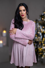 ŠATY “PATRICIA” S LODIČKOVÝM VÝSTRIHOM A ROZŠÍRENÝMI RUKÁVMI