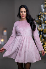 ŠATY “PATRICIA” S LODIČKOVÝM VÝSTRIHOM A ROZŠÍRENÝMI RUKÁVMI