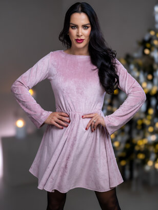 ŠATY “PATRICIA” S LODIČKOVÝM VÝSTRIHOM A ROZŠÍRENÝMI RUKÁVMI