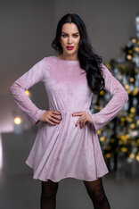 ŠATY “PATRICIA” S LODIČKOVÝM VÝSTRIHOM A ROZŠÍRENÝMI RUKÁVMI