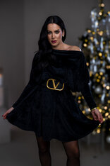 ŠATY “PATRICIA” S NETOPIERÍMI RUKÁVMI A LODIČKOVÝM VÝSTRIHOM